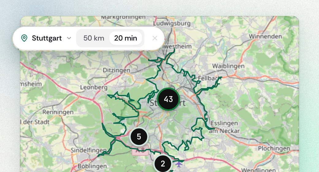 Suche nach Fahrzeit